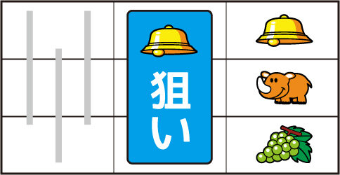 ゴーゴージャグラー ▼右リール上段にベル停止時