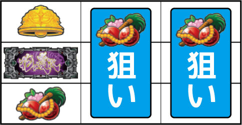 戦国パチスロ 花の慶次 戦極めし傾奇者の宴 ▼左リール下段にチェリー停止時
