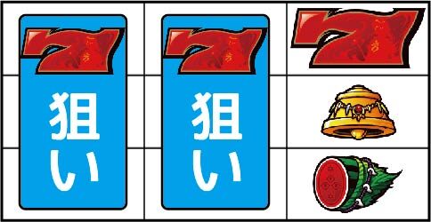3&times;3EYES 聖魔覚醒 ▼右リール上段に赤7停止時