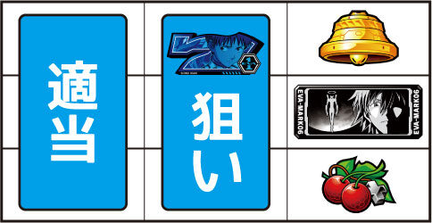 ヱヴァンゲリヲン・魂を繋ぐもの ▼右リール下段にチェリー停止時