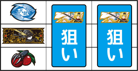 戦国乙女2~深淵に輝く気高き将星~ ▼左リール下段にチェリー停止時