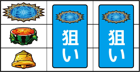秘宝伝 ～TheLast～ ▼左リール上段にピラミッド図柄停止時