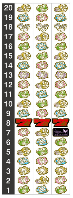 パチスロ ビッグドリーム in ロストアイランド2 リール配列