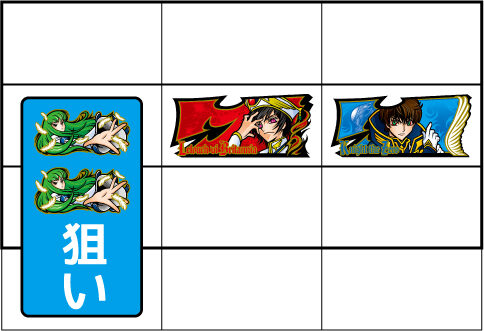 パチスロ コードギアス 反逆のルルーシュR2 ボーナス判別手順(中押し)