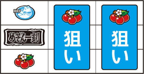 めぞん一刻 桜の下で ▼左リール下段にチェリー停止時