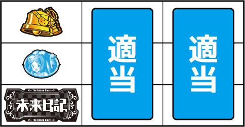 パチスロ未来日記 ▼左リール下段にBAR停止時