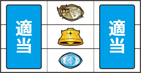 A‐SLOT北斗の拳 将 ▼中リール中段にベル停止時