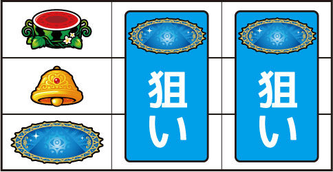 クレアの秘宝伝 ～眠りの塔とめざめの石～ ▼左リール枠内にピラミッド図柄停止時