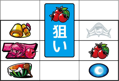 忍魂 ～暁ノ章～ ▼右リール上段にブランク停止＝チャンス目(1枚役)