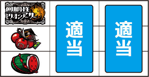 回胴性ミリオンアーサー ▼左リール中段にチェリー停止時
