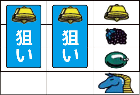 ニューペガサスR ▼右リール枠下に天馬図柄停止時