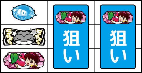 パチスロ おそ松くん ▼左リール下段にチェリー停止時