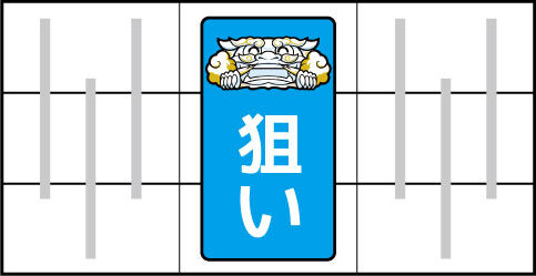 パチスロ みんなで楽シーサー 狙え演出発生時