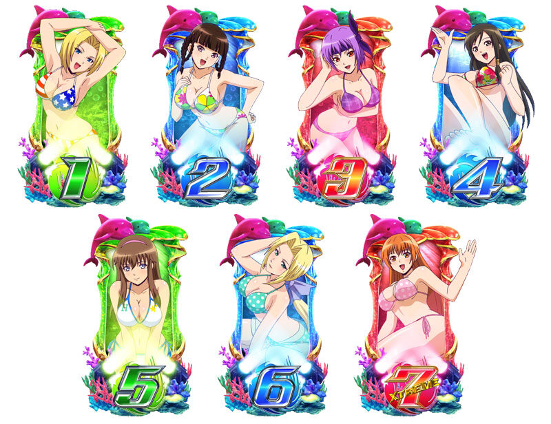 CRデッドオアアライブエクストリーム 129VERSION 大当り図柄