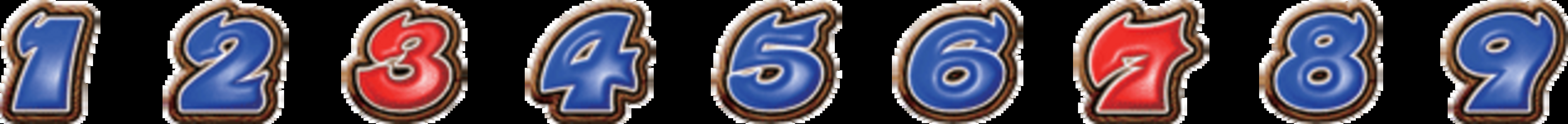CRAデジハネクラッシュバンディクーSTVA 【確変図柄】 1.2.3.4.5.6.7.8.9