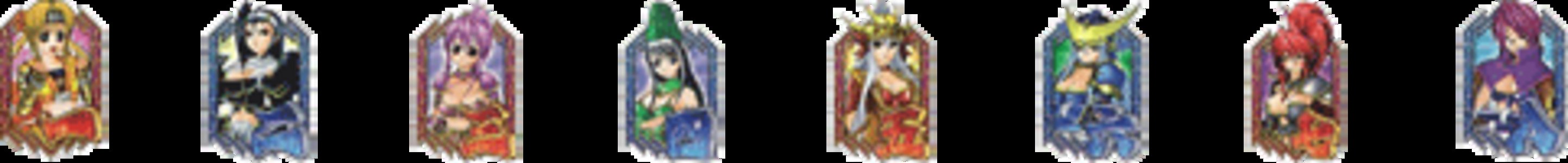 CRA戦国乙女 9AX 【確変図柄】 一、二、三、四、五、六、七、八