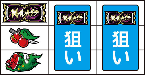 パチスロ 閃乱カグラ ▼左リール中段にチェリー停止