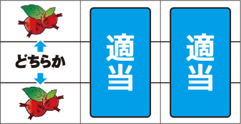 超速回胴 鬼若弁慶 ▼左リール上段 or 下段にチェリー停止時