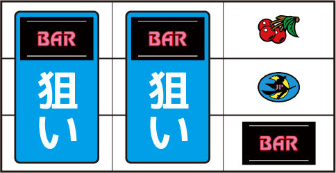 ニューパルサーSPⅡ ▼右リール下段にBAR停止時