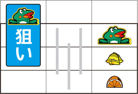ニューパルサーSPⅡ ▼右リール下段にカエル停止時