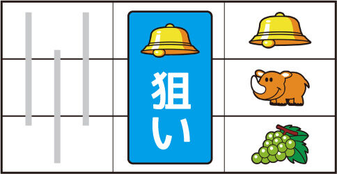 ゴーゴージャグラー2 ▼右リール上段にベル停止時