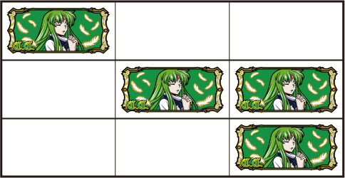 パチスロ コードギアス反逆のルルーシュR2 C.C.ver. ▼斜めC.C.揃い時