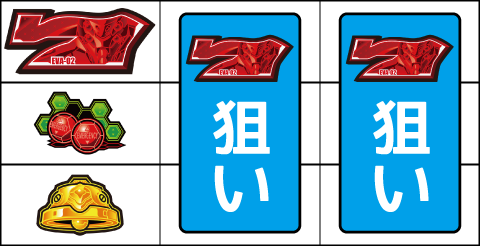 新世紀エヴァンゲリオン～まごころを、君に～2 ▼左リールの上段に赤7停止時