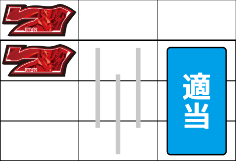 新世紀エヴァンゲリオン～まごころを、君に～2 左リールの枠上 or 上段に赤7を狙い、右リール適当打ち
