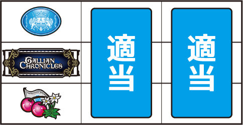 パチスロ 戦場のヴァルキュリア ▼左リール下段にチェリー停止時