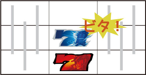 押忍！番長Ａ 中リール中段に青7ビタ押し