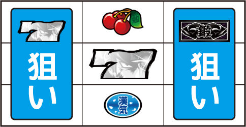 押忍!番長A ▼中リール中段に白7停止時