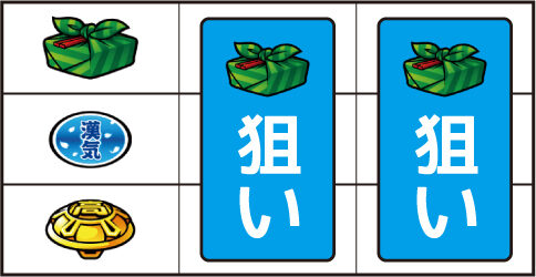 押忍!番長A ▼左リール上段に弁当箱停止時