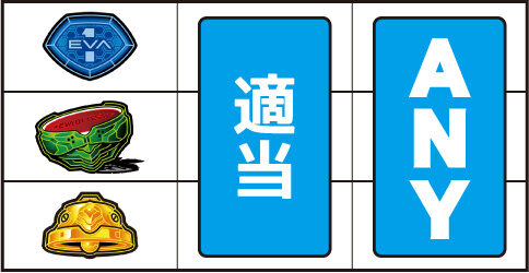 新世紀エヴァンゲリオン 暴走400 ▼左リール上段にリプレイ停止時