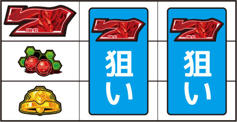 新世紀エヴァンゲリオン 暴走400 ▼左リール上段に赤7停止時