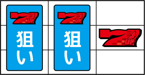 パチスロディスクアップ ▼右リール中段に赤7停止時