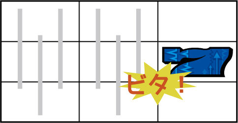 パチスロディスクアップ 右リール中段に青7をビタ押し