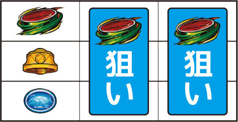 ストリートファイターV パチスロエディション ▼左リール上段にスイカ停止時