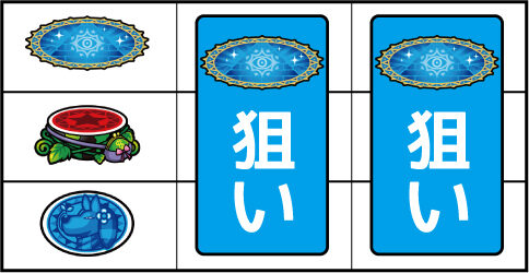 クレアの秘宝伝 女神の夢と魔法の遺跡 ▼左リール上段にピラミッド停止時
