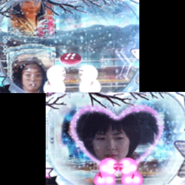 CRぱちんこ冬のソナタ2 雪だるまステップアップ予告
