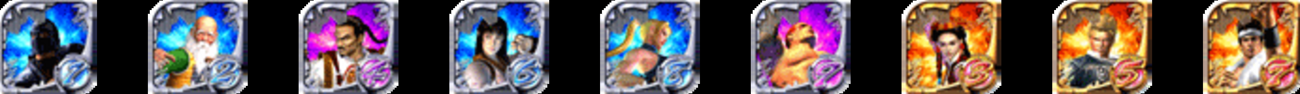 CRバーチャファイターMVJC 【確変図柄】 1.2.4.6.8.9(5R)、3.5.7(16R)