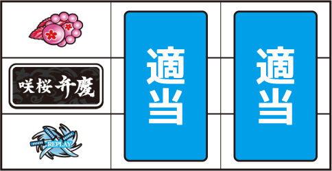咲桜弁慶 ▼左リール上段にチェリー停止時