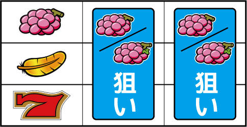 アレックス ▼左リール下段に赤7停止時(予告音あり)