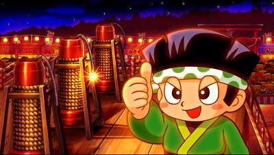 ドンちゃん2 吹き上げ花火演出