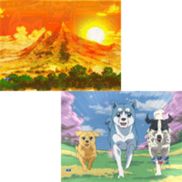 CRフィーバー銀牙伝説WEED MFR 昼背景・夕焼け背景・春背景