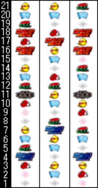 パチスロ 天外魔境卍MARU リール配列