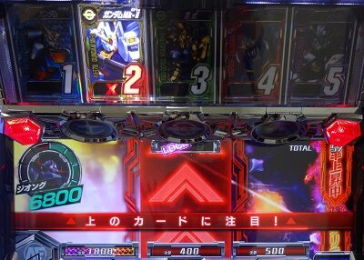 カードバトルパチスロ ガンダム クロスオーバー 【ショートフリーズ発生時の点灯パターン】