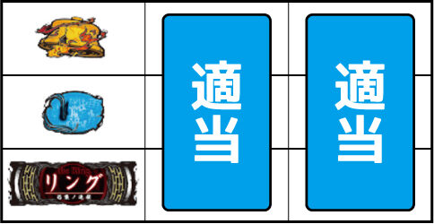 Sリング 恐襲ノ連鎖 ▼左リール下段にBAR停止時