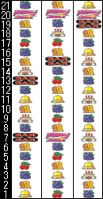 ハッピージャグラーV リール配列