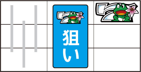 パチスロ ケロット4 ▼右リール上段に白7停止時