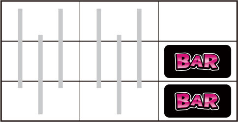 パチスロ ケロット4 右リール中～下段に黒BARを狙う